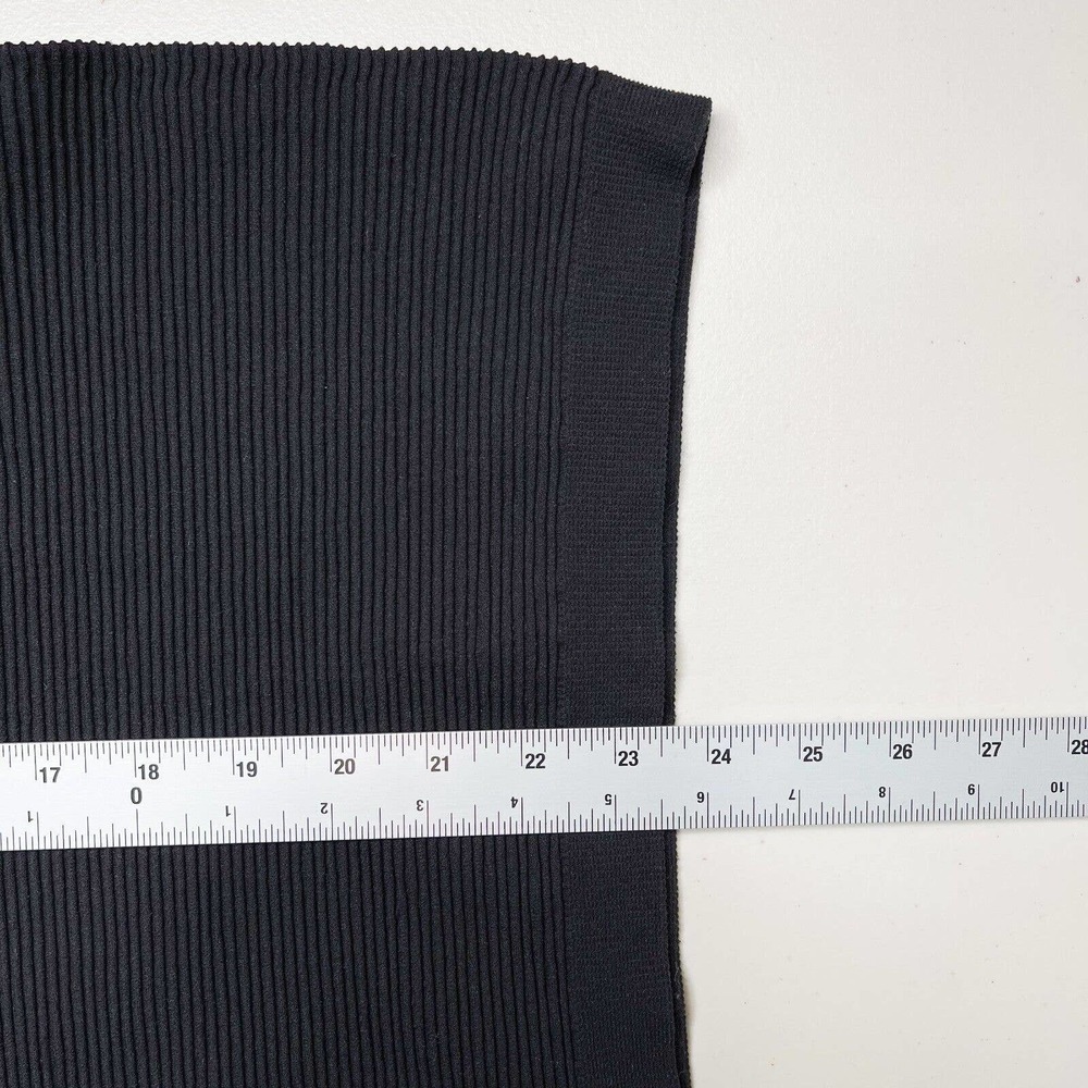Aritzia Babaton Dermot Ribbed T-Shirt Sz M Black Boat Neck Stretch 3/4 Sleeve - Picture 5 of 9